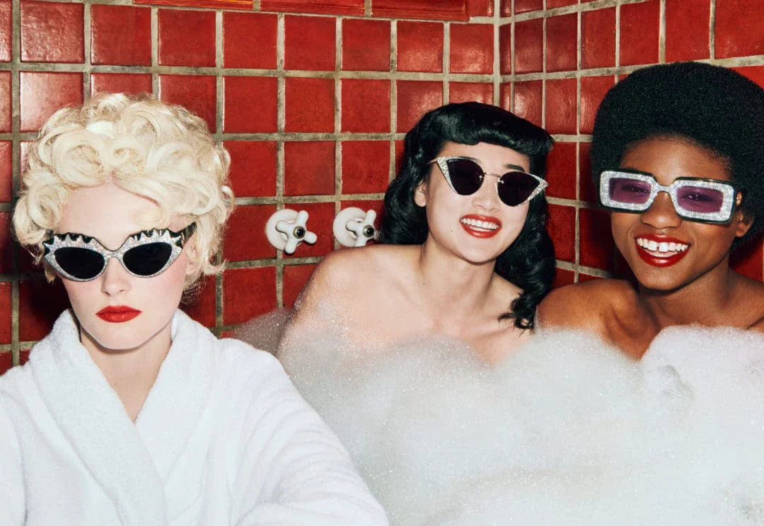 Gucci sunglasses with rhinestones