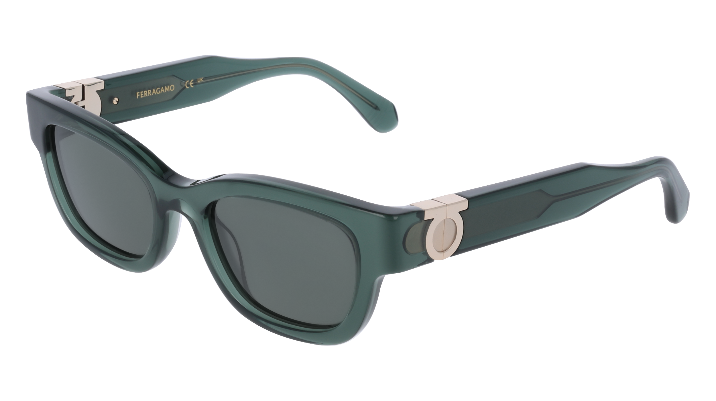 Ferragamo SF2067S 317 - Transparent green Sunglasses  display picture 3