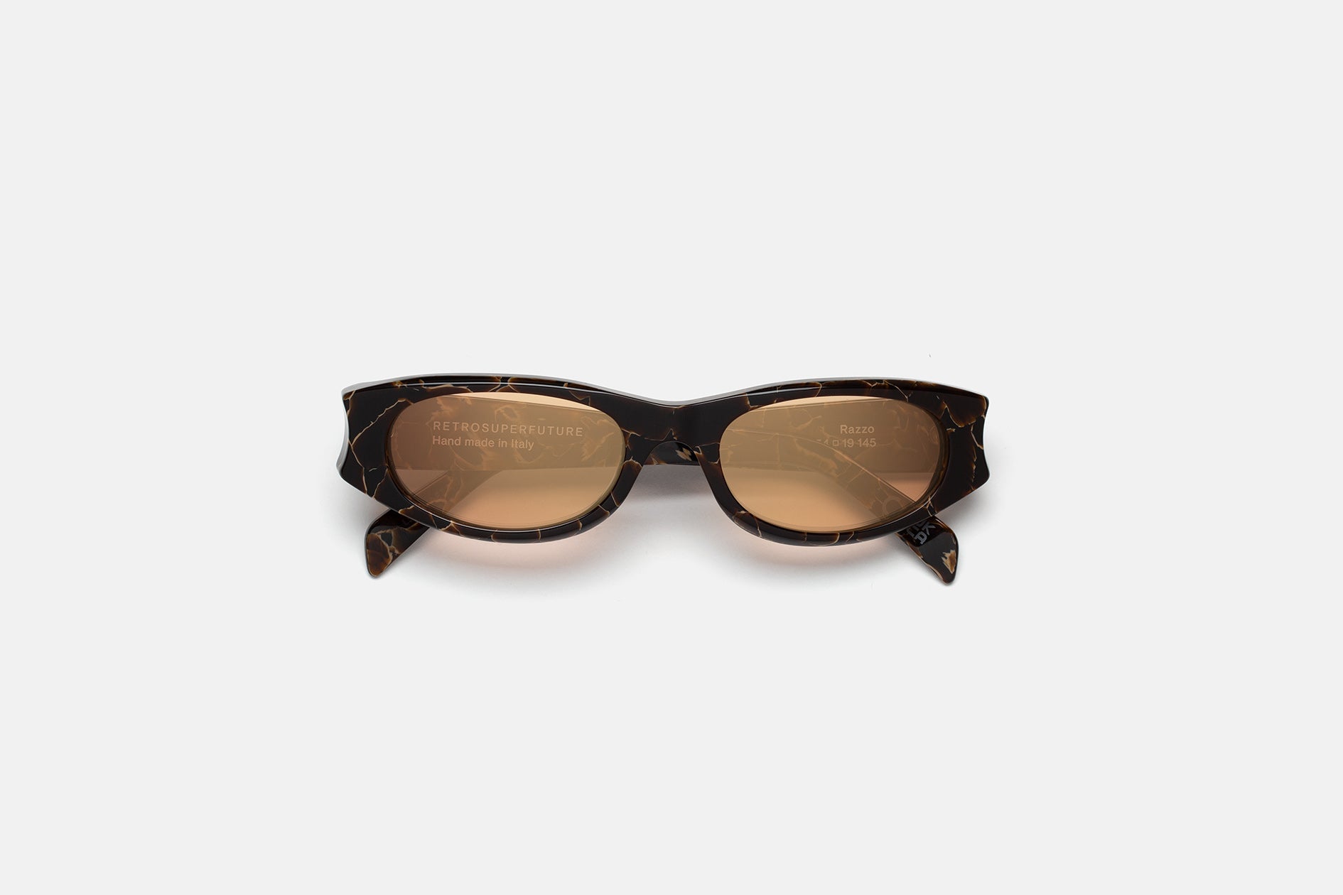 RetroSuperFuture Razzo Brown Marble LS3 - Unisex Sunglasses