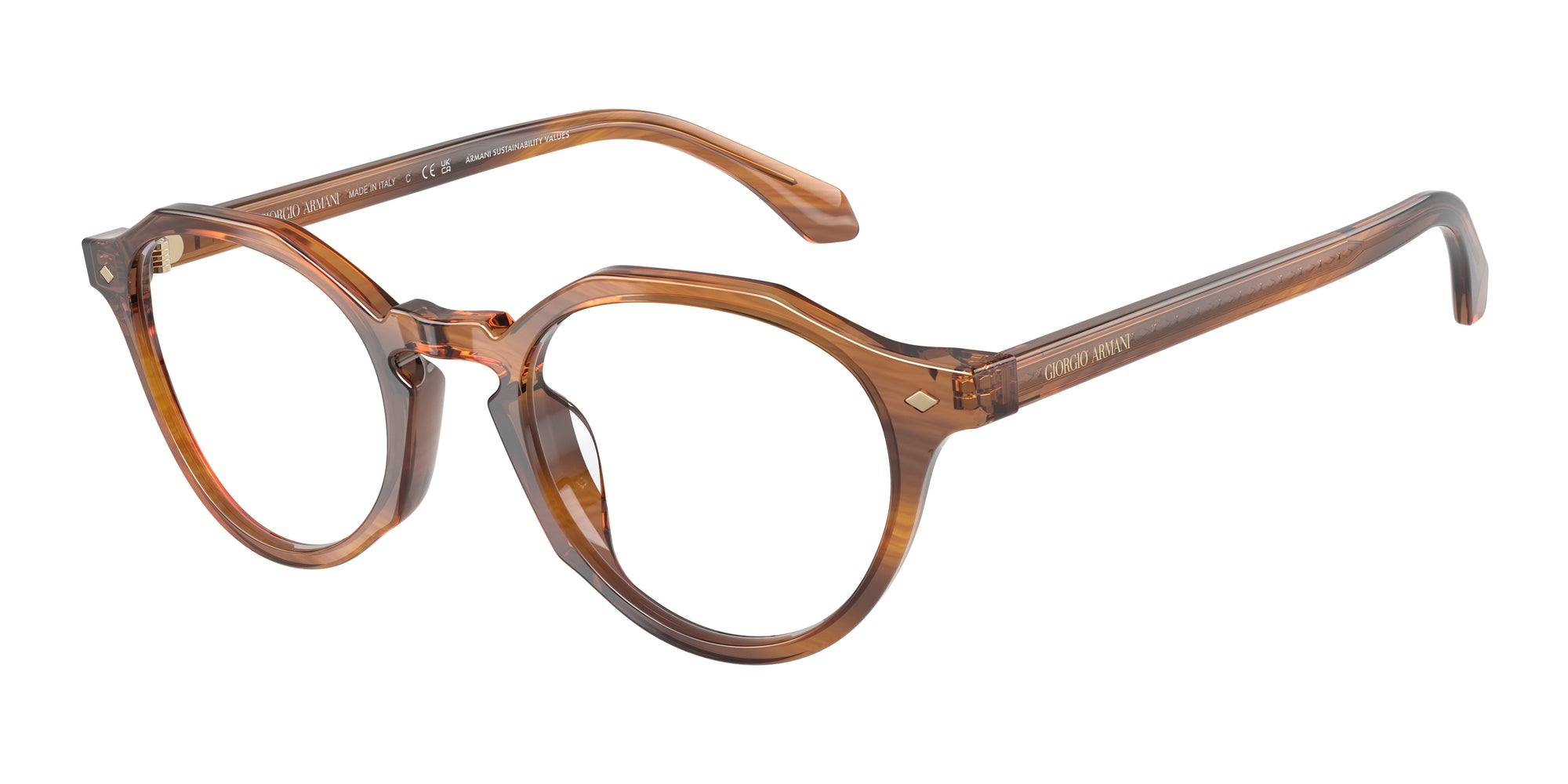 Giorgio Armani AR7264U 6163 Striped Honey for Man - LookerOnline