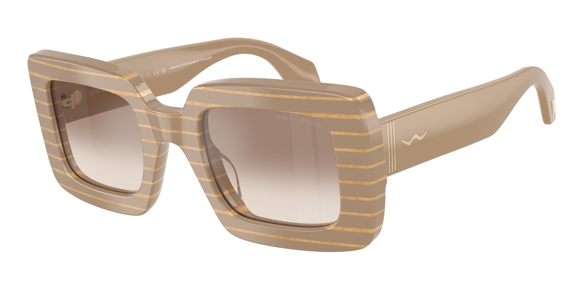 Giorgio Armani Beige Sunglasses with case Sunglasses Woman Giorgio Armani AR 8223 61618E - price  main image 3