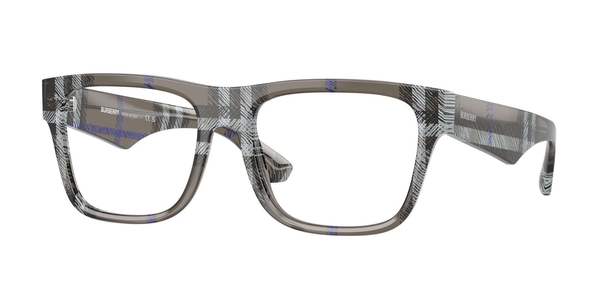 Burberry BE2411 4147 Check Lichen Eyeglasses for Man – LookerOnline