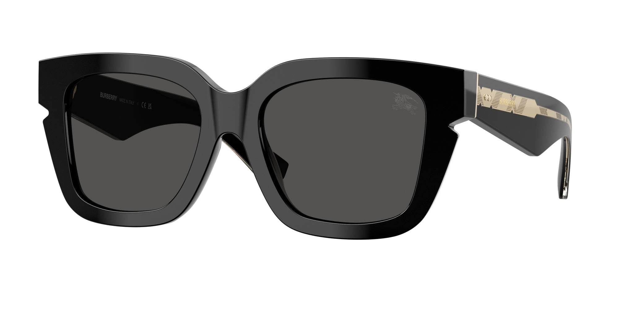 Burberry BE4453 300187 Black Sunglasses for Woman - LookerOnline