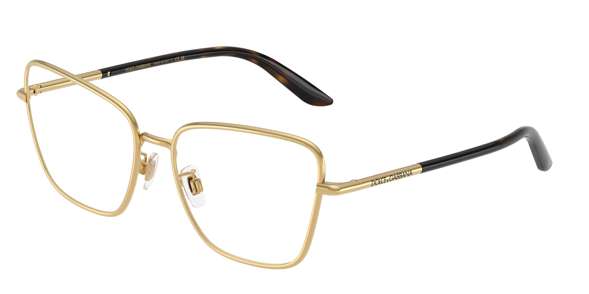 Dolce & Gabbana DG1359 02 Gold Eyeglasses for Woman - LookerOnline