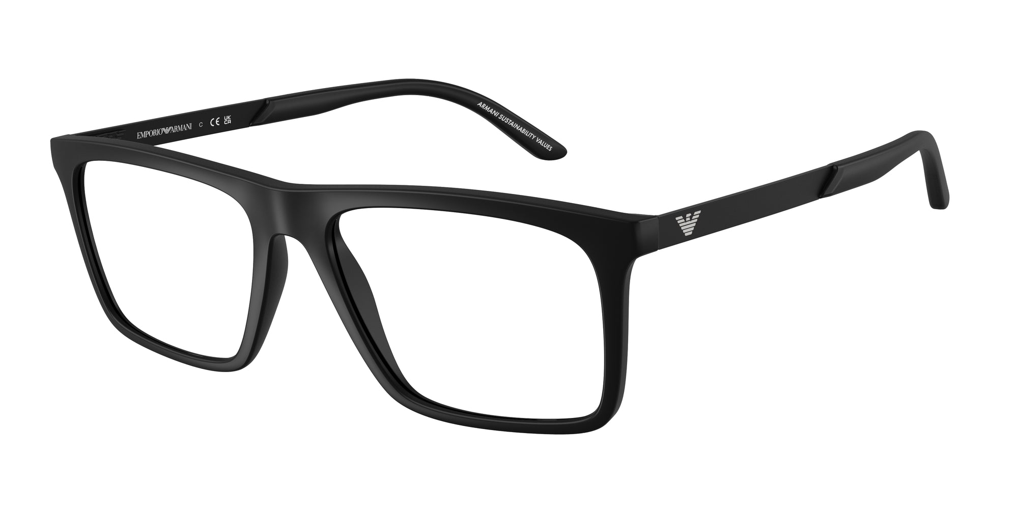 新品 EMPORIO ARMANI サイズ23cm Emporio Armani EA3253 5001 Eyeglasses Matte Black for Man