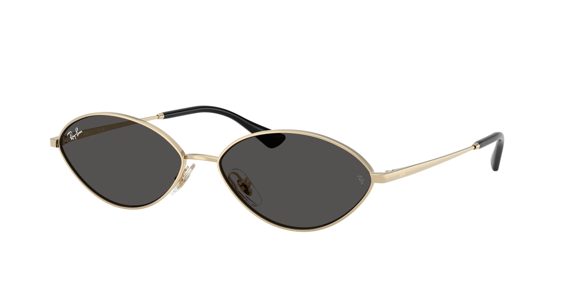 Ray-Ban Gold Frame Black Lens Cat-Eye Aviator Sunglasses Ray-Ban RB3025 Aviator - Aviator Gold Frame Prescription  main image 4
