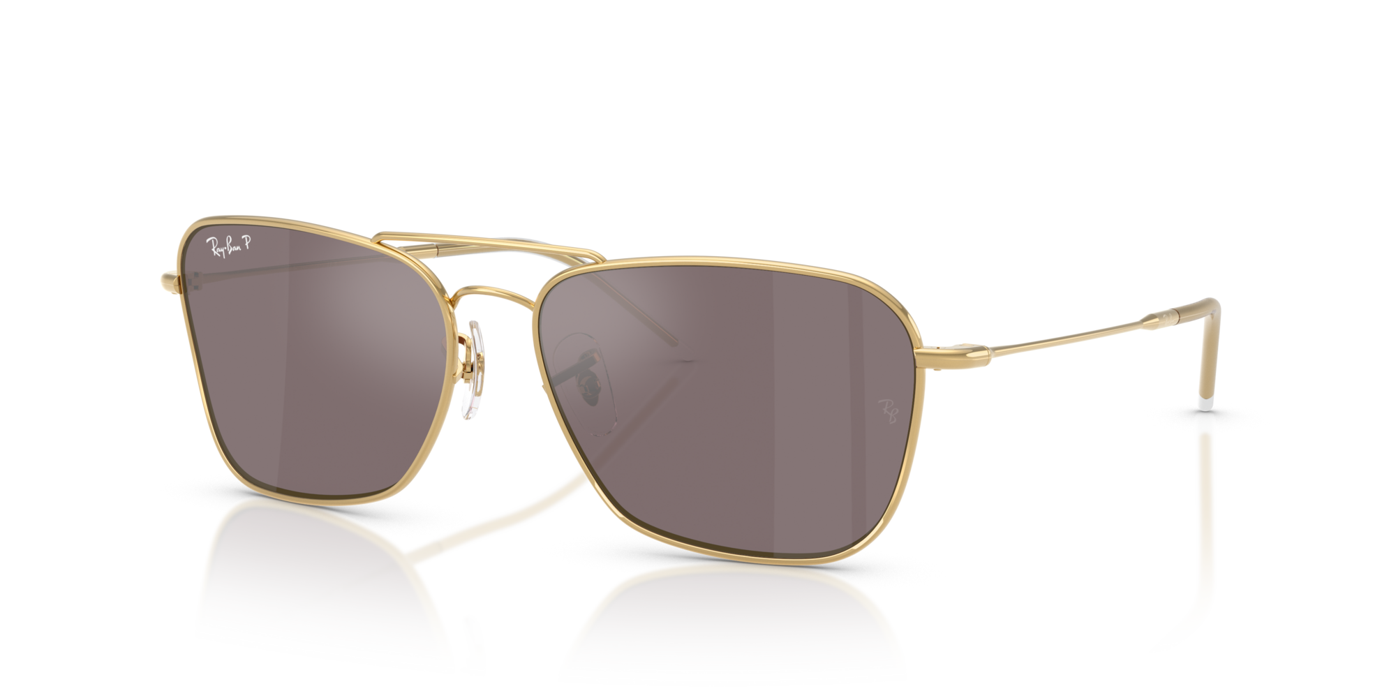 Ray-Ban Caravan Reverse RBR0102S 001/LB Arista Gold Sunglasses for