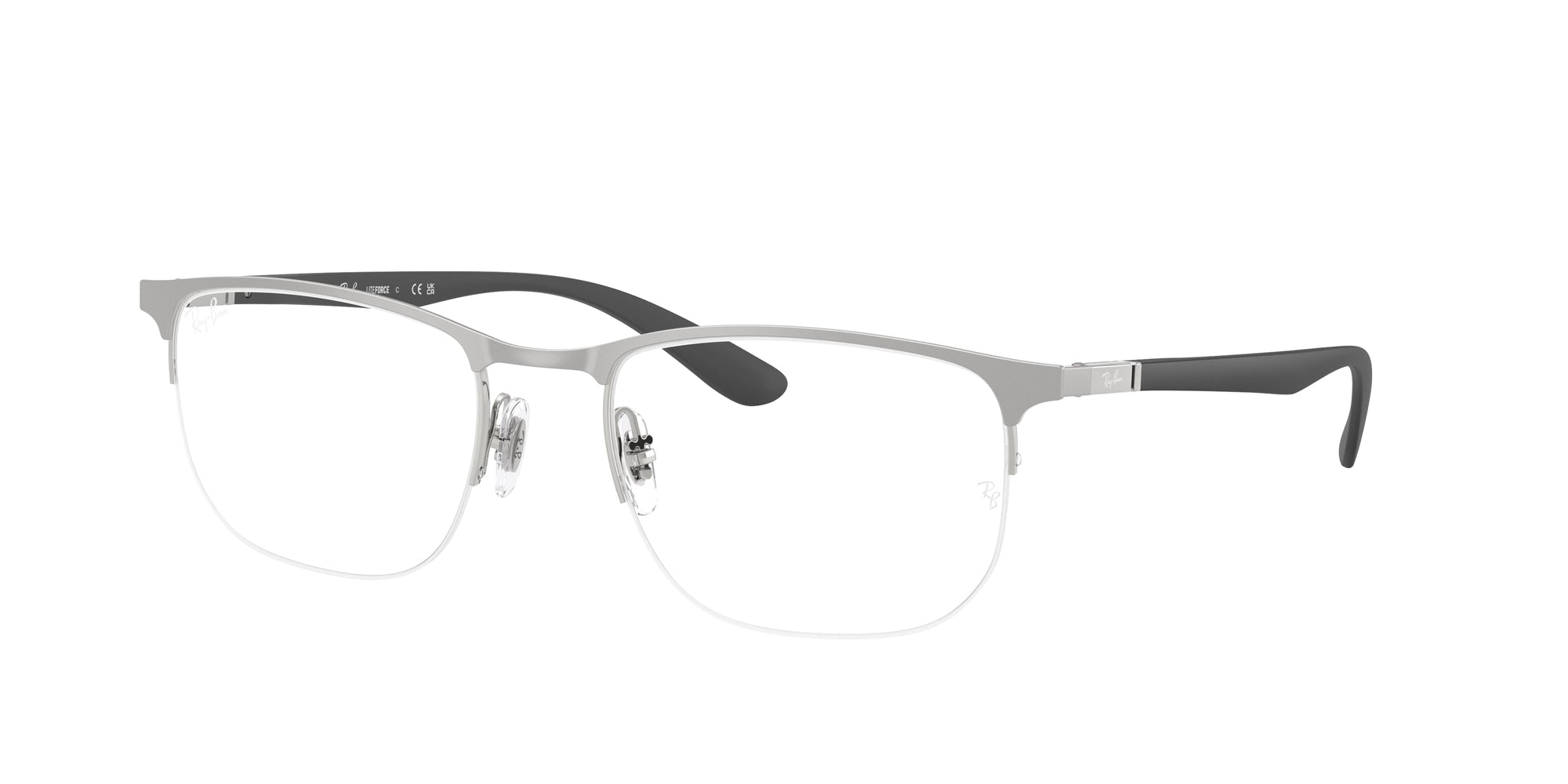 Ray-Ban RX6513 3198 Matte Silver On Silver Eyeglasses for Men and