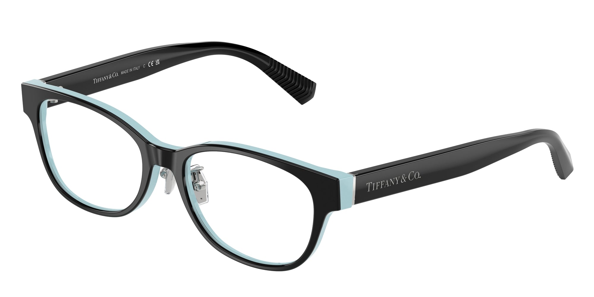 Tiffany TF2263D 8055 Black On Tiffany Blue Eyeglasses for  display picture 1