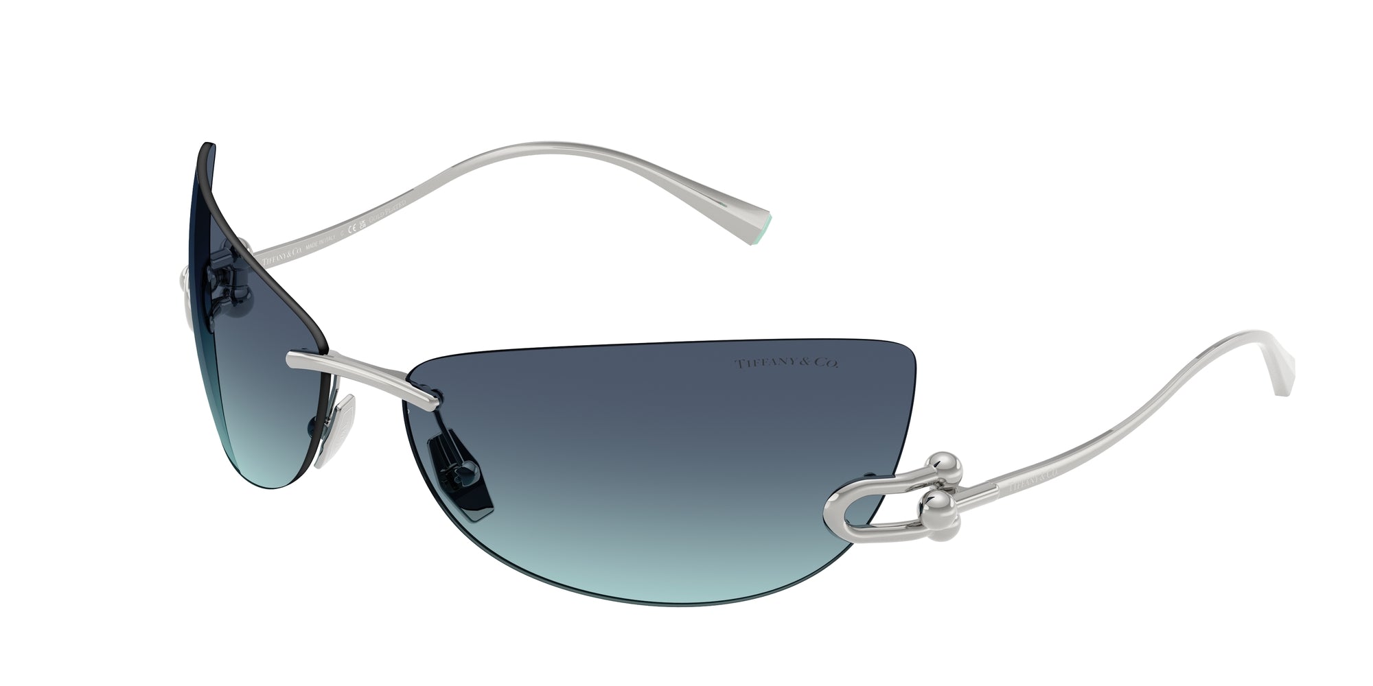 Tiffany TF3112K 62139S Silver Gold Plated Sunglasses for Woman