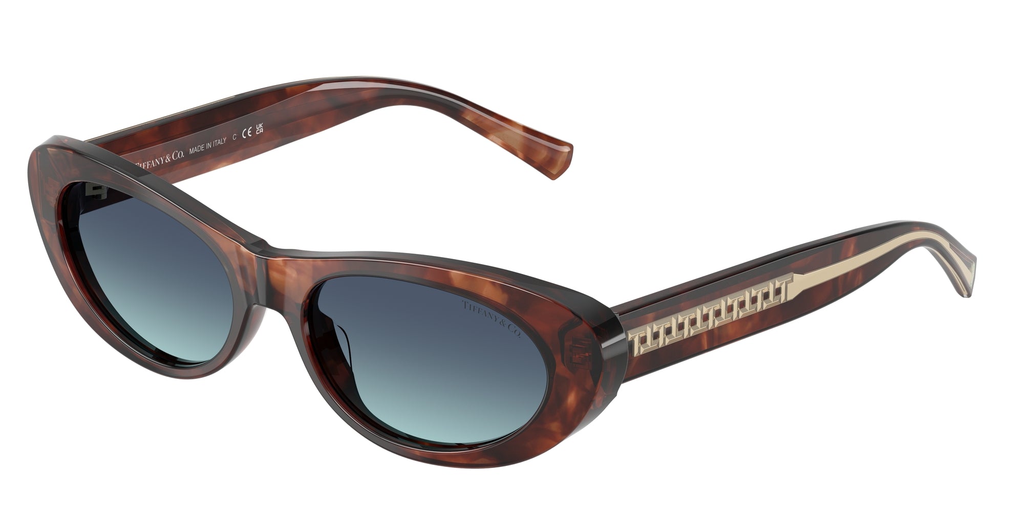 Tiffany & Co TF4235 8421/9S Spotted Brown Havana Gradient Sunglasses Tiffany TF4230 84213G Spotted Brown Havana Sunglasses for  main image 3