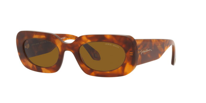 Giorgio Armani Sunglasses AR8182 5988/33 Red Havana Thick Frames w/ Brown Lenses Giorgio Armani AR8182 Red Havana Women main image 4