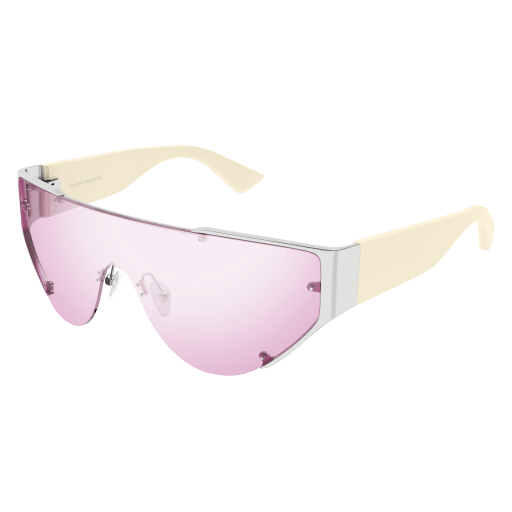 Alexander Mcqueen AM0447S 004 - Silver Sunglasses for Unisex Alexander Mcqueen AM0447S 004 - Silver Sunglasses for Unisex