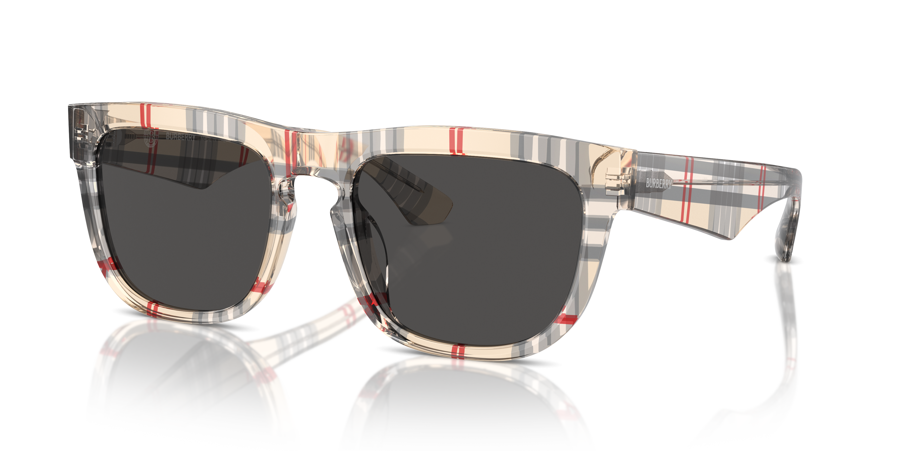Burberry BE4432U 412287 Sunglasses Vintage Check Square Frame, Grey Lenses Amazon.com: Burberry Be4432U Sunglasses Vintage Check 54Mm  main image 2