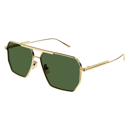 ?️ New Bottega Veneta BV1012S 004 Sunglasses - Gold Frame, Green Lenses Bottega Veneta BV1012S 004 Sunglasses - US main image 4