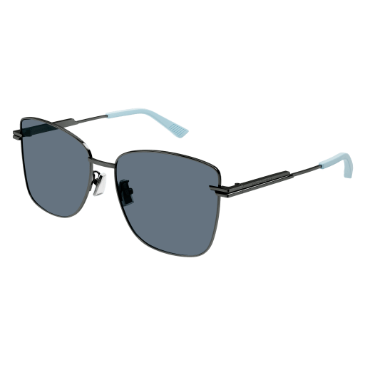 Bottega Veneta BV1237S 004 Sunglasses Gunmetal Square Frame, Blue Lenses Bottega Veneta BV1237S 004 main image 4