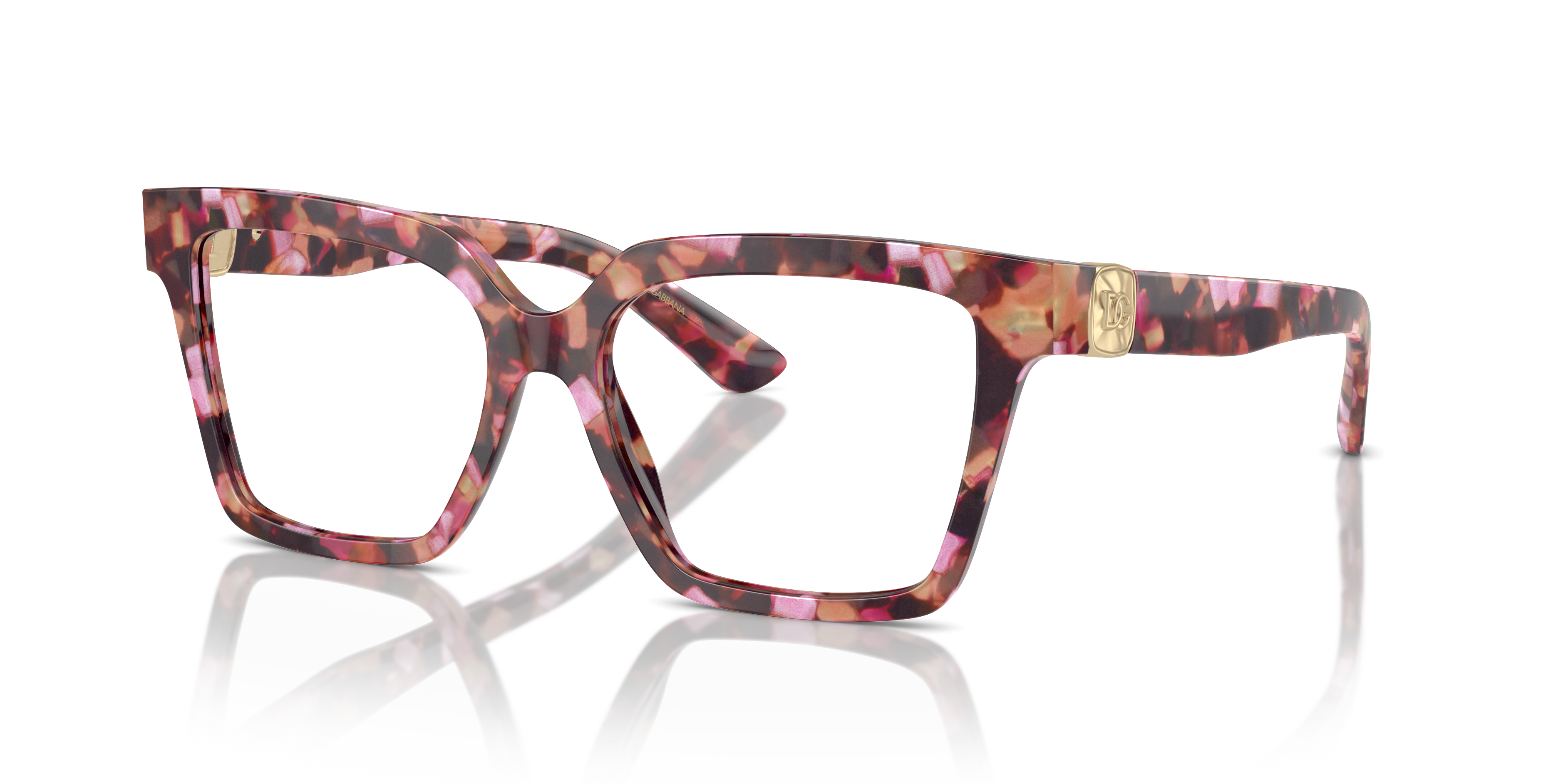 Dolce & Gabbana DG3395 3440 Havana Pink Pearl Eyeglasses for Woman
