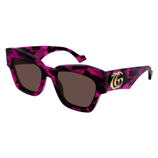 NEW GUCCI women\'s gg1422s 004 sunglasses in purple havana / brown Gucci GG1422S 004 Sunglasses Women main image 3