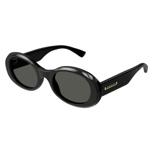 NEW Gucci GG1587S Oval Black Sunglasses Gucci GG1587S 001 BRAND NEW Sunglasses Black Grey Unisex Oval main image 2