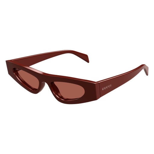 Gucci GG1779S 003 Sunglasses Burgundy Cat Eye Frame, Brown Lenses Gucci Sunglasses GG1779S 003 Shiny Solid Burgundy - eye-oo.com main image 4