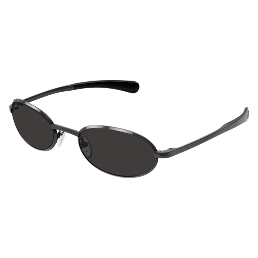 Gucci GG1942S 001 Oval Sunglasses - Shiny Dark Ruthenium/Solid Grey Gucci GG1942S 001 Ruthenium Panthos Sunglasses - eye-oo.com main image 3