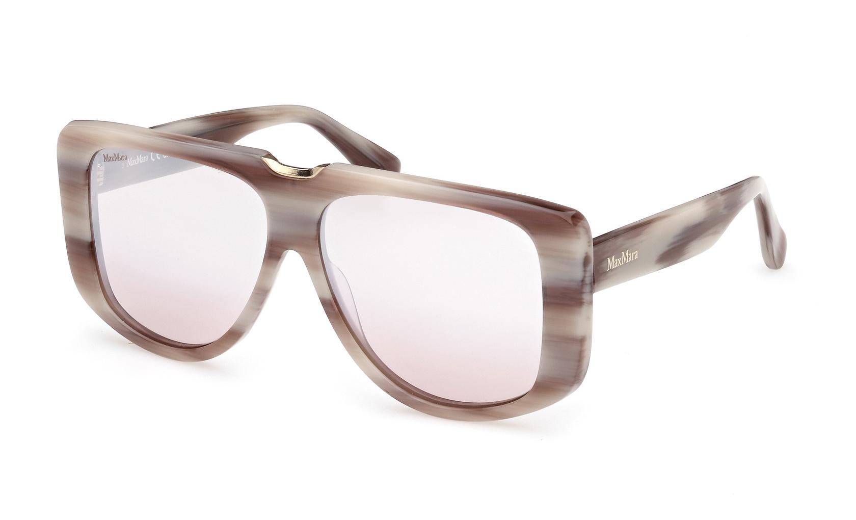MaxMara MM0075 SPARK1 Sunglasses – 60G Beige Horn/ Brown Mirror – NWT MaxMara Spark1 MM0075 60G - Sunglasses for Woman – LookerOnline main image 3