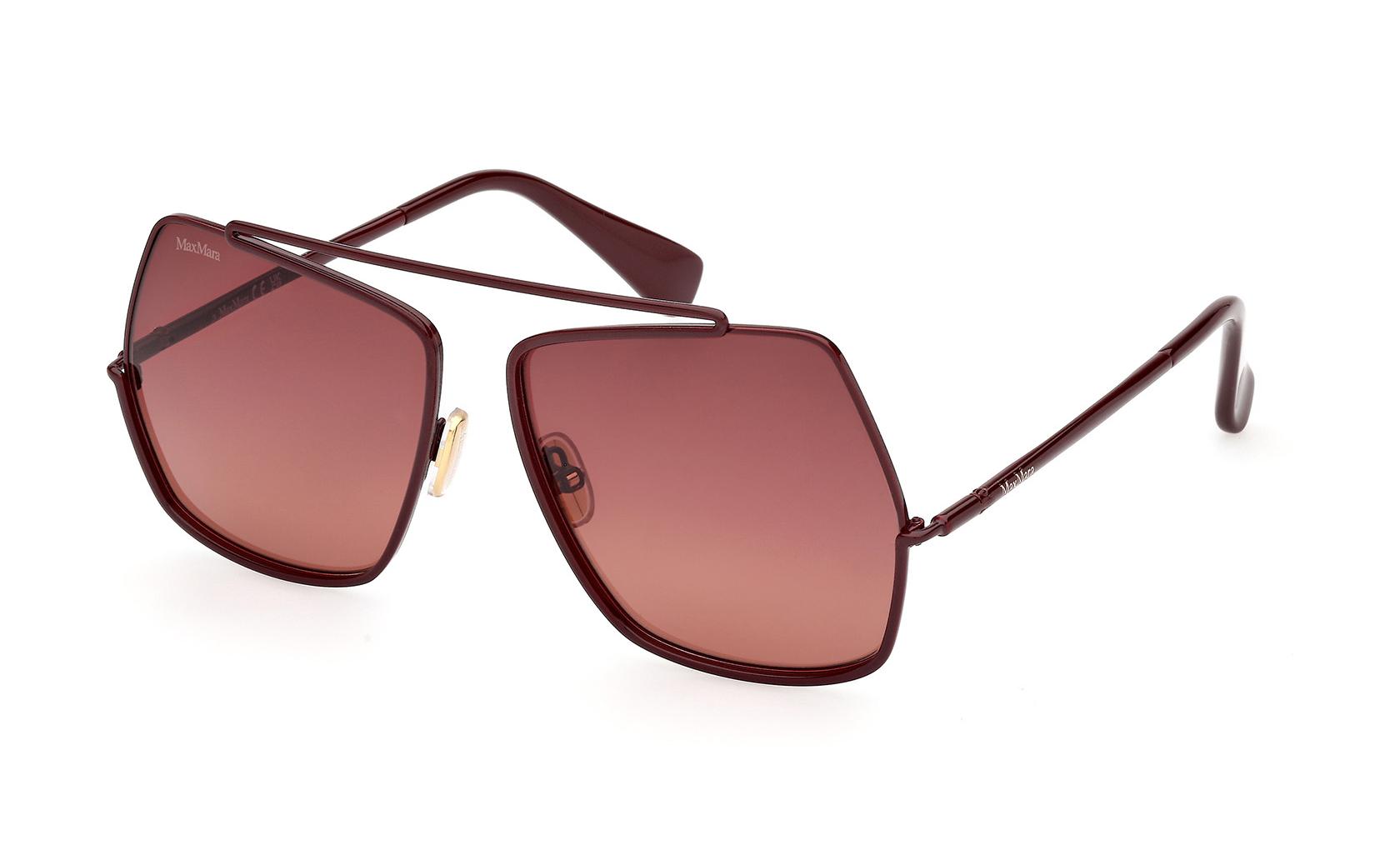 Max Mara ELSAPETITE MM0102 69F Butterfly Sunglasses - Bordeaux/Brown MM0102 ELSAPETITE Sunglasses - Max Mara Authorized Retailer  main image 3