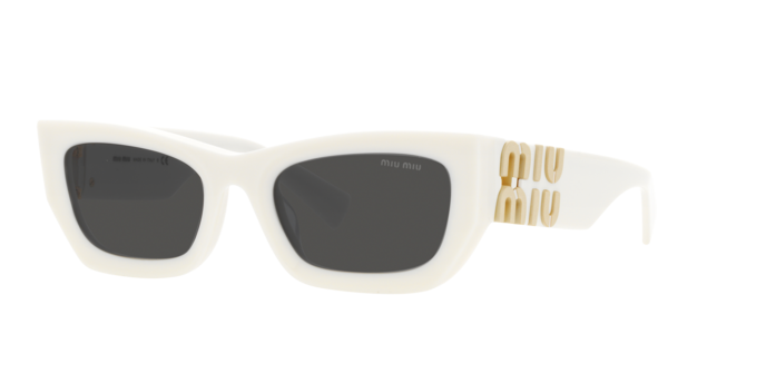 Miu Miu MU 09WS 1425S0 White Sunglasses for Woman - LookerOnline