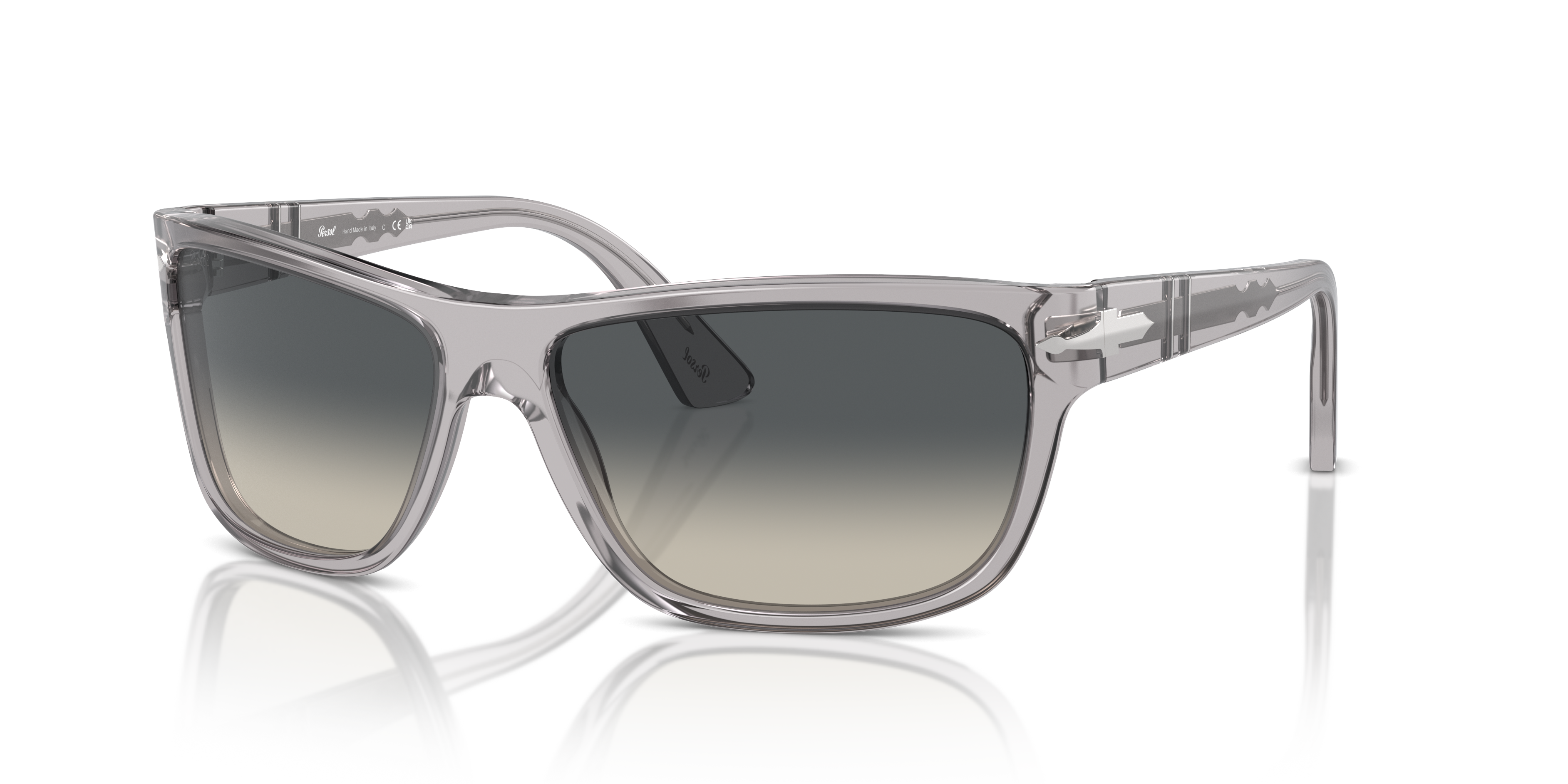 Persol  gray sunglasses PO3380S Persol Sunglasses 1192S3 Striped Grey - eye-oo.com main image 2