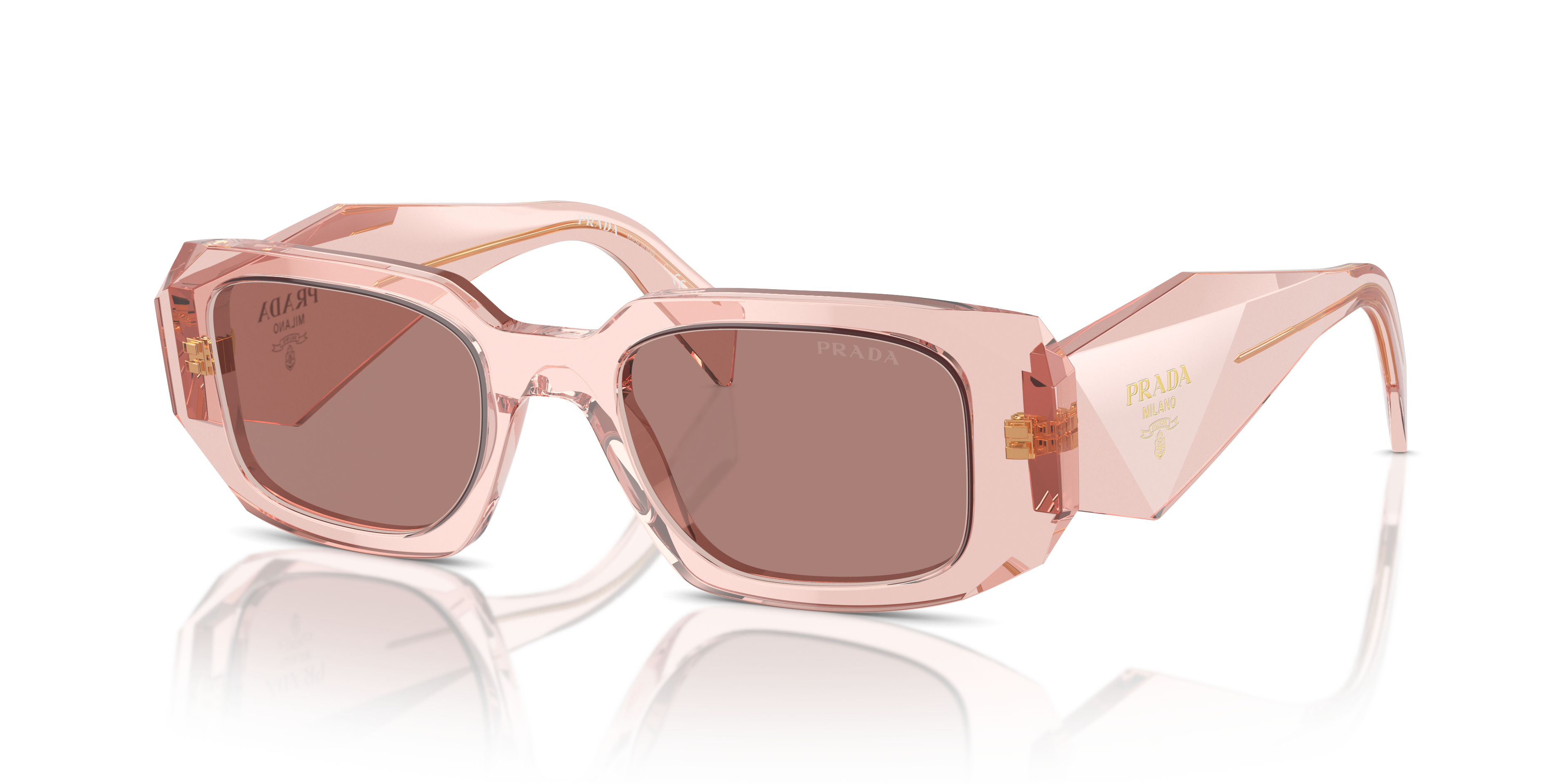 Prada 17WS Sunglasses Prada Sunglasses PR 17WS 1AB2B0 Black/Light Grey Mirror  main image 3