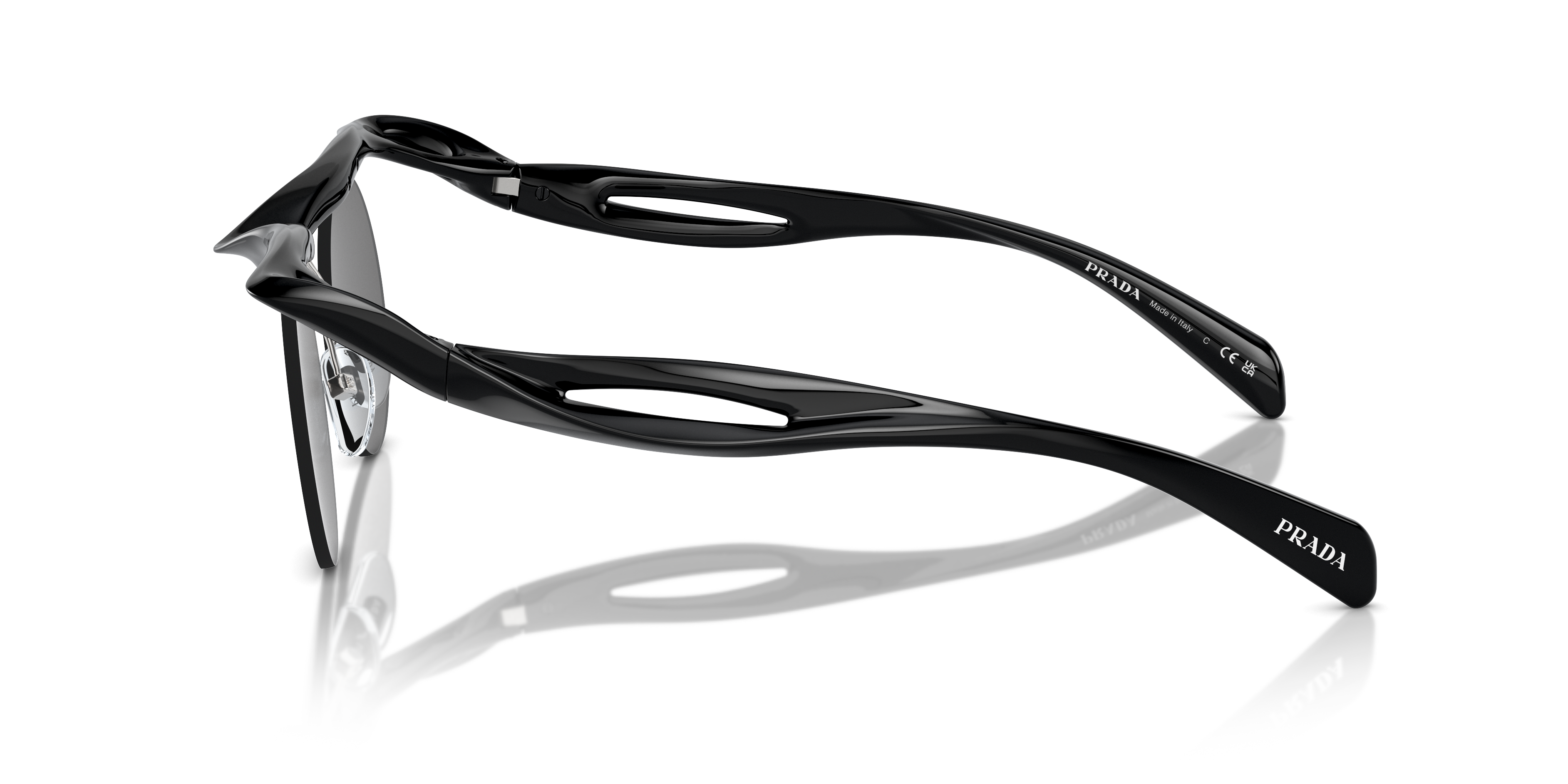 NEW PRADA SUNGLASSES, PRA18S 1AB5S0 BLACK ROUND MODERN EYEWEAR PR A18S 1AB5S0 0PR_A18S__18Q4I2_23f774ca-0a18  main image 3