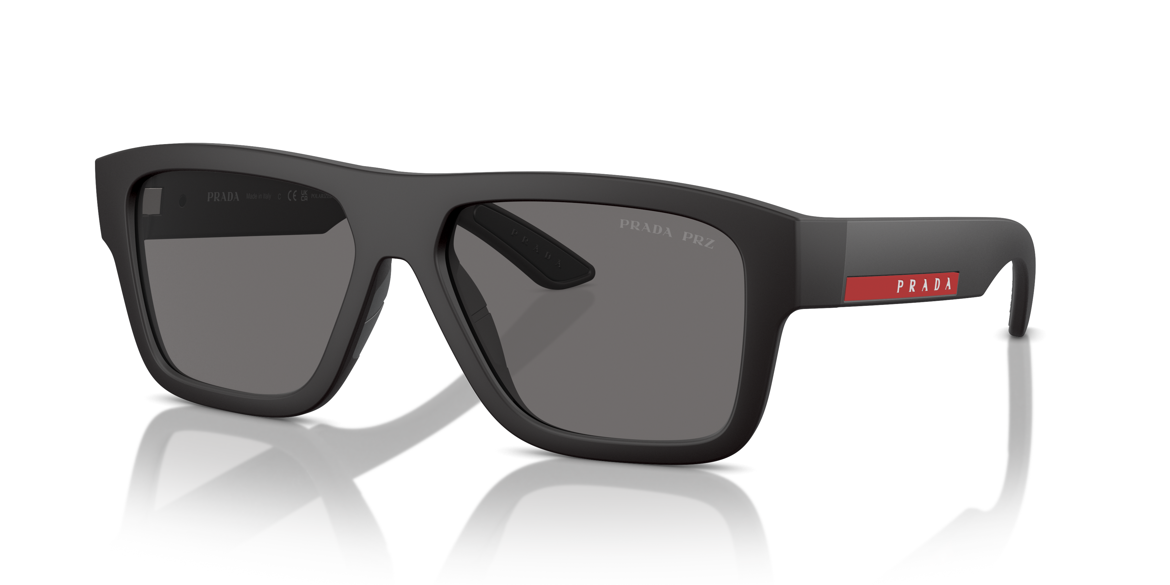 Prada Linea Rossa PS 04ZS DG002G Sunglasses Black Rubbered for Man
