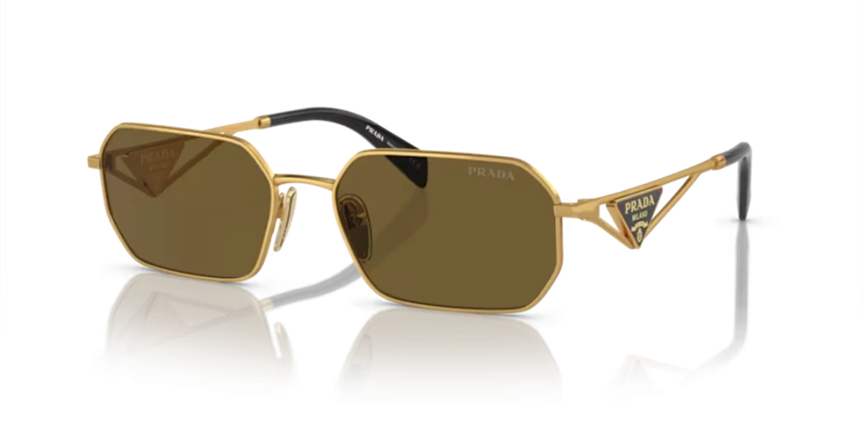 Prada PR A51S 15N01T Sunglasses Matte Gold for Woman – LookerOnline