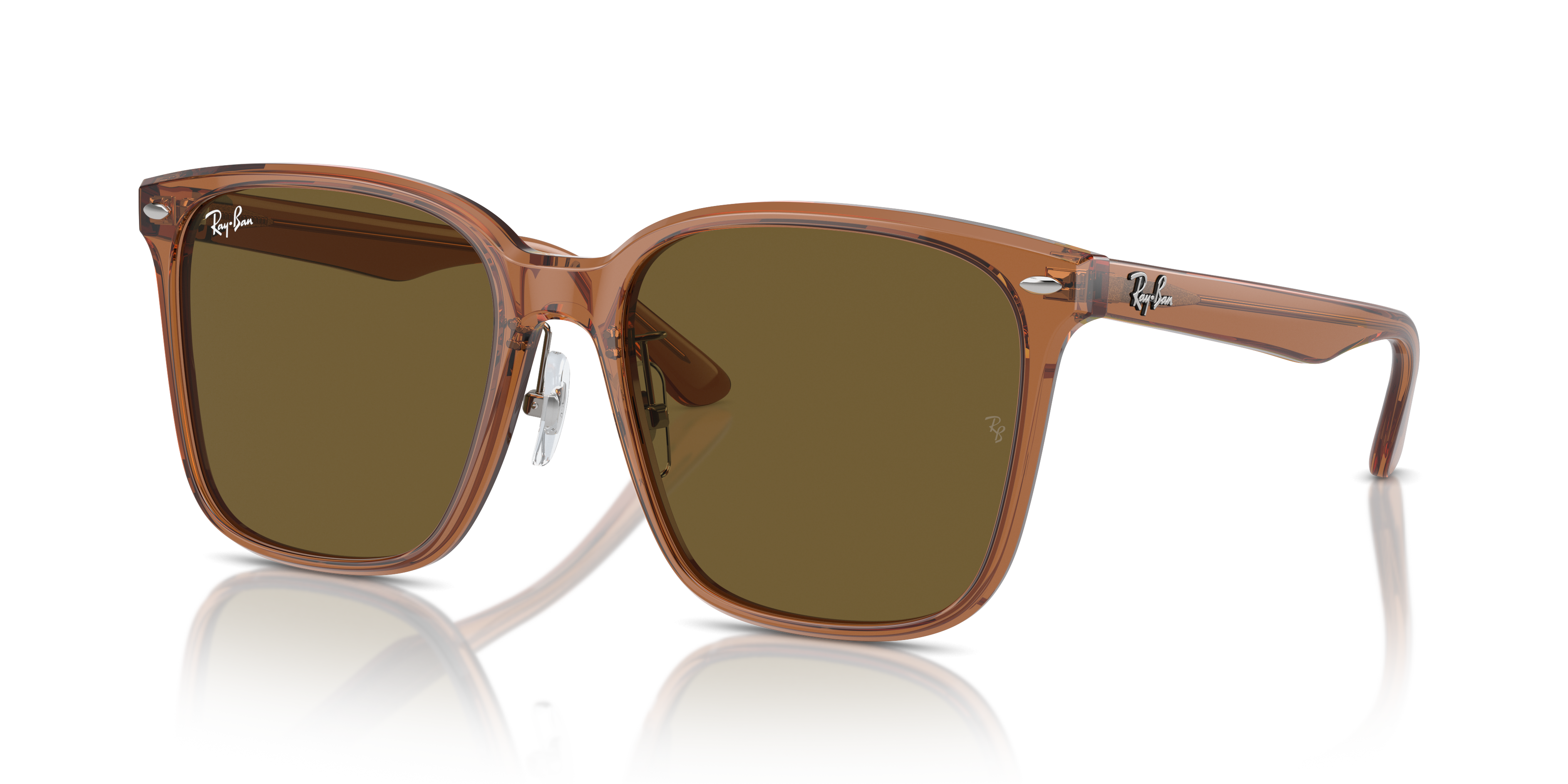 Ray-Ban RB2206D 663673 Transparent Brown Sunglasses for Men and