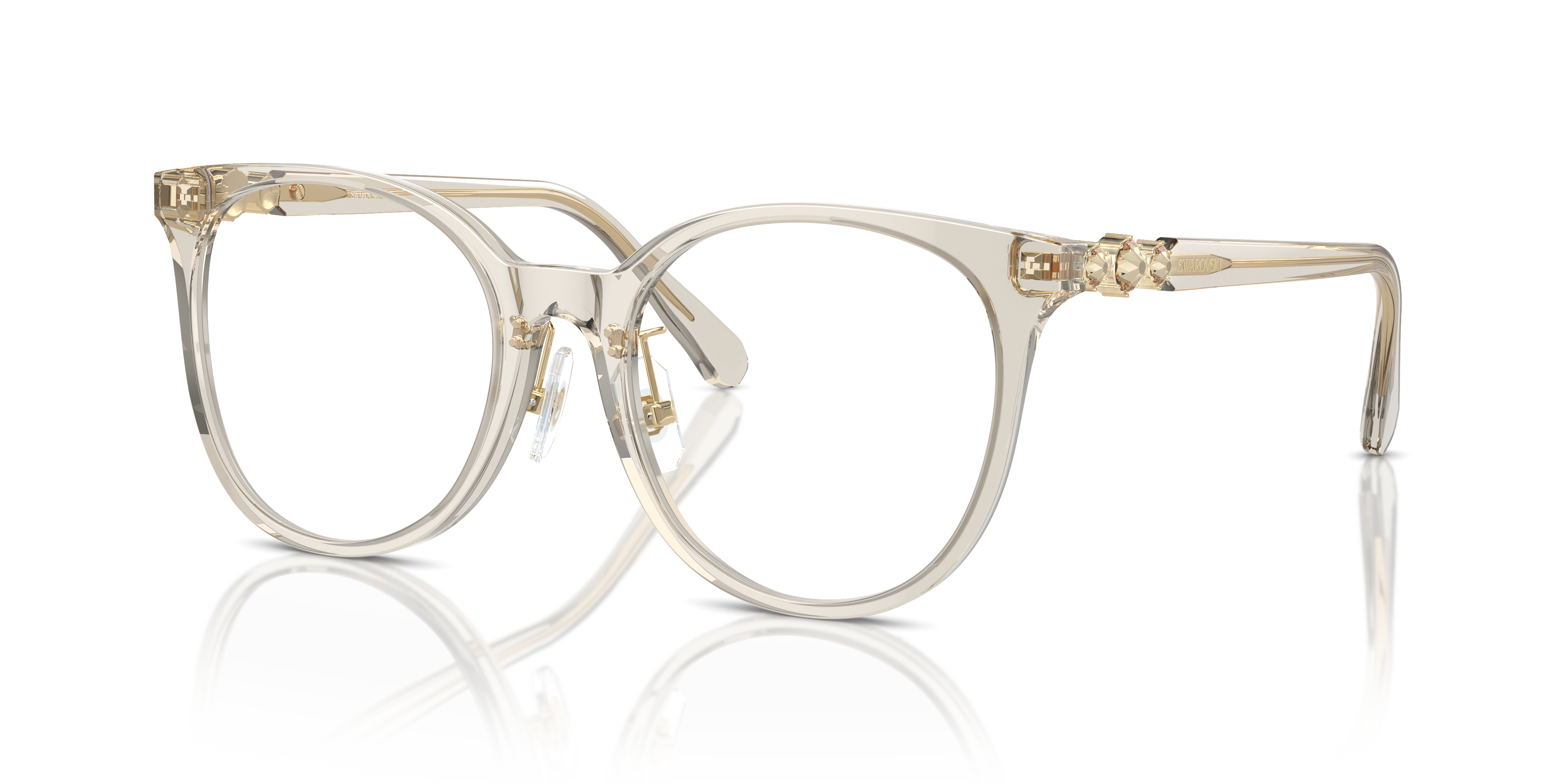 Swarovski SK2027D 3003 Transparent Beige Eyeglasses for Woman