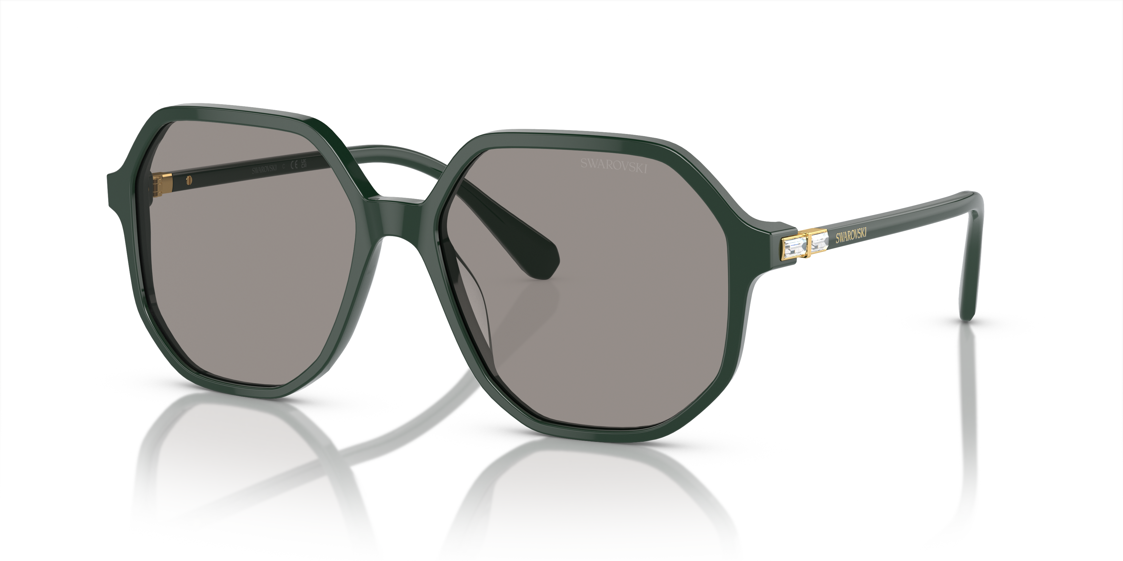 Swarovski SK6003 1026M3 Green Sunglasses for Woman - LookerOnline