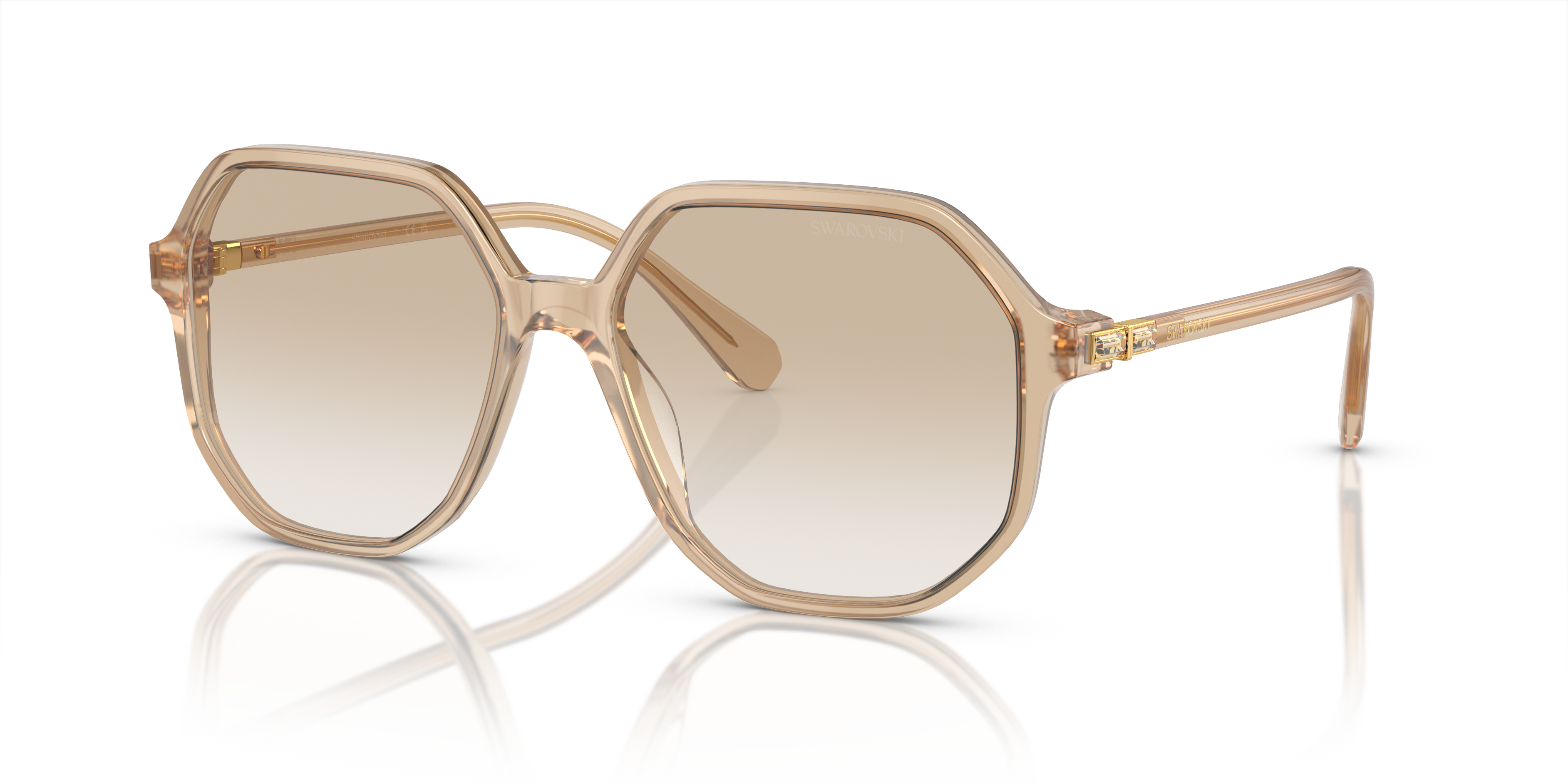 Swarovski SK6003 103411 Opaline Light Brown Sunglasses for Woman