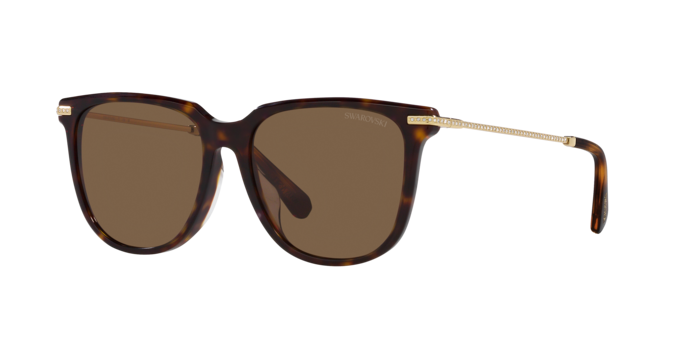 Swarovski Stylish Brown Sunglasses Swarovski SK6001 S (55 - 19) with Brown lenses and Tortoise  main image 3