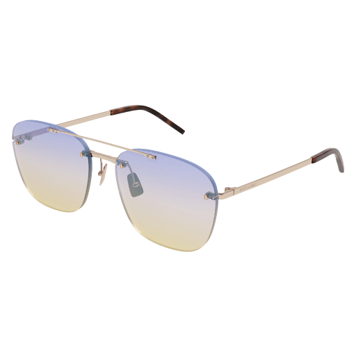 Saint Laurent SL 309 RIMLESS 004 Gold Sunglasses for Man and