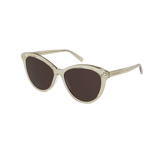 Saint Laurent SL456 004 Sunglasses Yellow Cat Eye Frame, Brown Lenses Saint Laurent Sunglasses Women main image 3