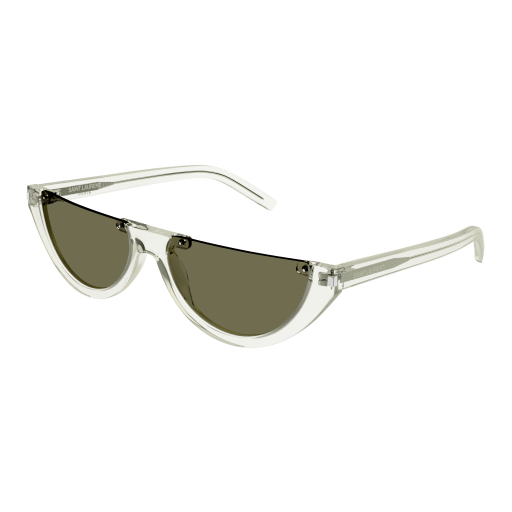 NWT SAINT LAURENT SUNGLASSES SAINT LAURENT SL563 003 WOMEN EYEWEAR SAINT LAURENT NEW SAINT LAURENT SL 563 003 WOMEN CLEAR GREEN SUNGLASSES  main image 2