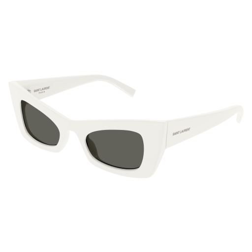 Saint Laurent SL702 003 Sunglasses Ivory Cat Eye Frame, Grey Lenses Saint Laurent SL 702 Sunglasses - Ivory / Grey - Tortoise+Black main image 2
