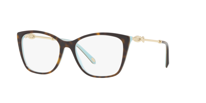 Tiffany TF2160B 8134 Havana On Tiffany Blue Eyeglasses for Woman