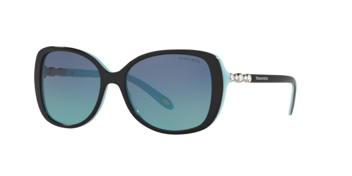 Tiffany TF4121B 80559S Black On Tiffany Blue Sunglasses for  display picture 1