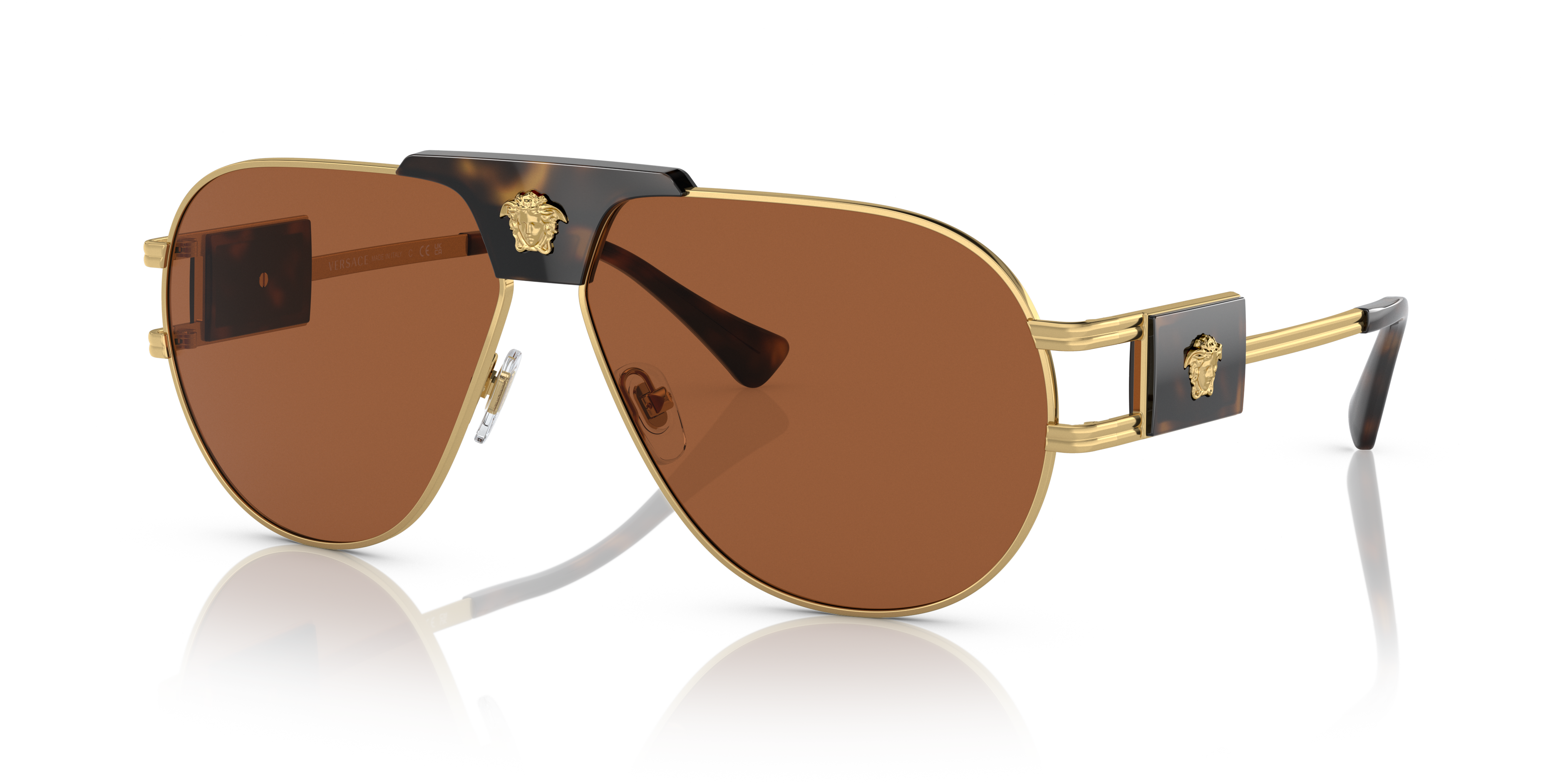 Versace VE2252 147073 Gold Sunglasses for Man - LookerOnline