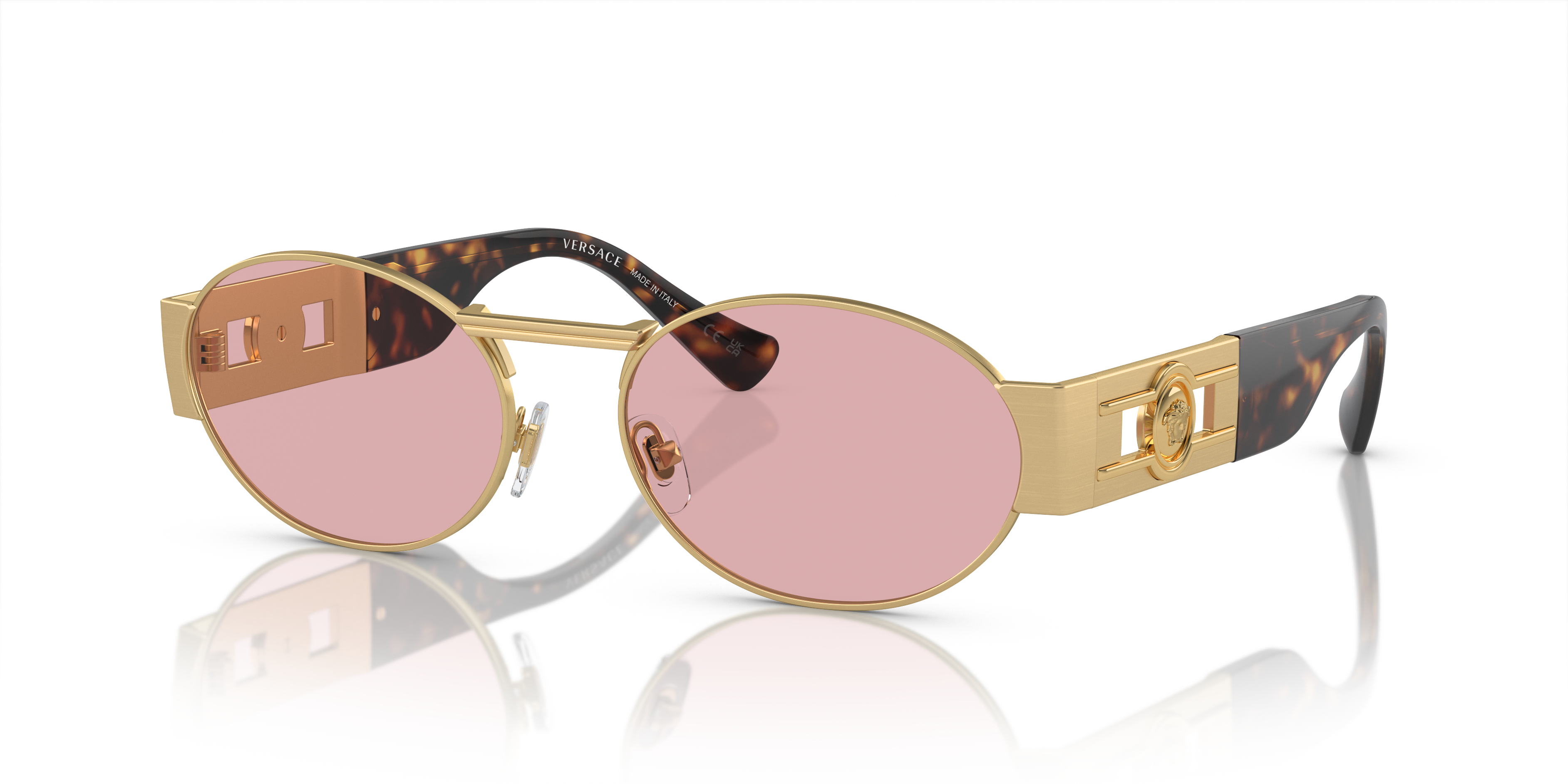 NEW VERSACE SUNGLASSES VE2264 10025A GOLD WOMEN EYEWEAR VE2264 1002/5A Versace VE2264 100284 Matte Gold Sunglasses for Men and  main image 2