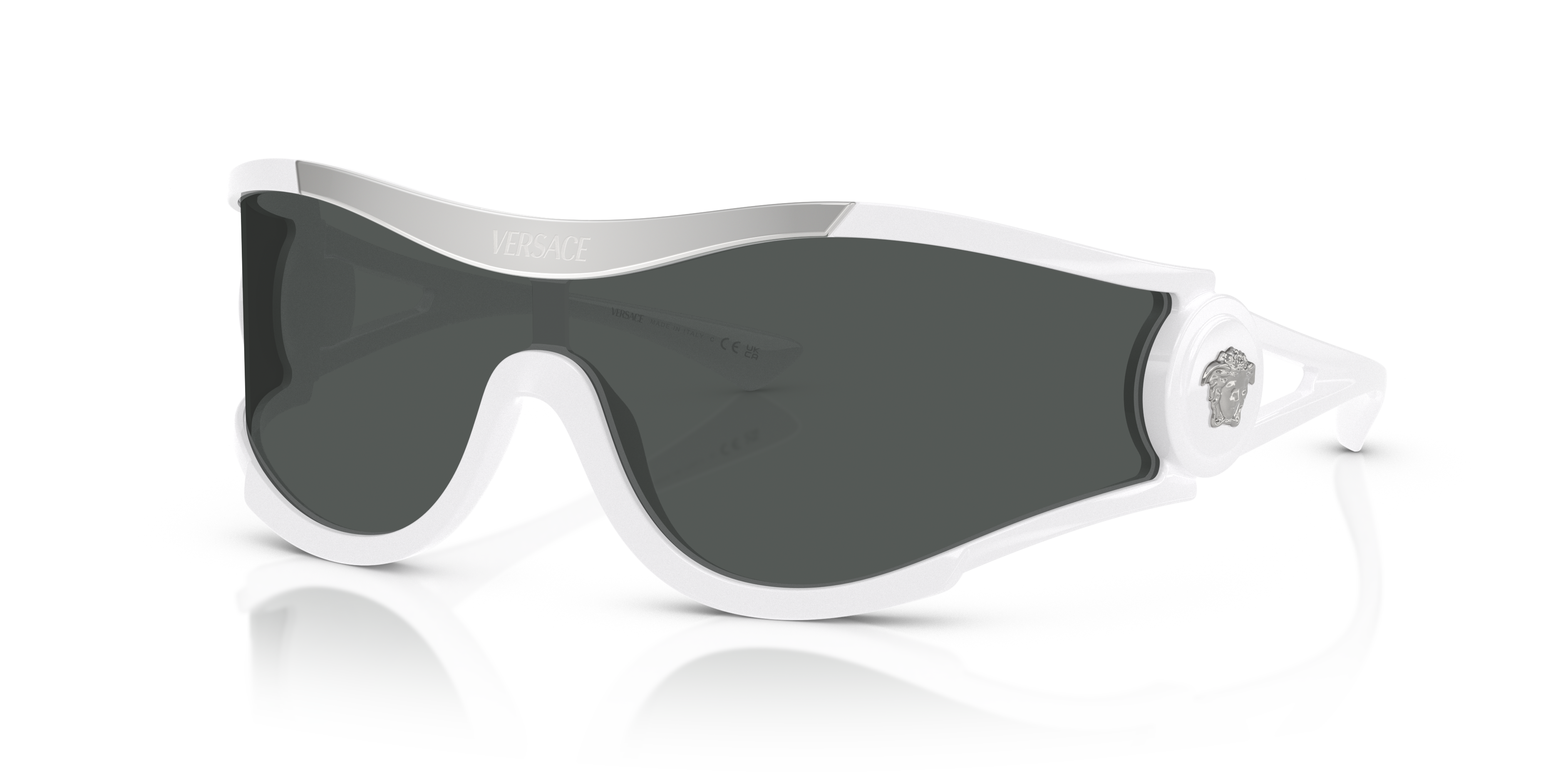 NEW VERSACE SUNGLASSES VE4475 314/87 WHITE UNISEX EYEWEAR VERSACE Sunglasses Versace VE 4475 314/87 White Dark Grey - Walmart.com main image 2