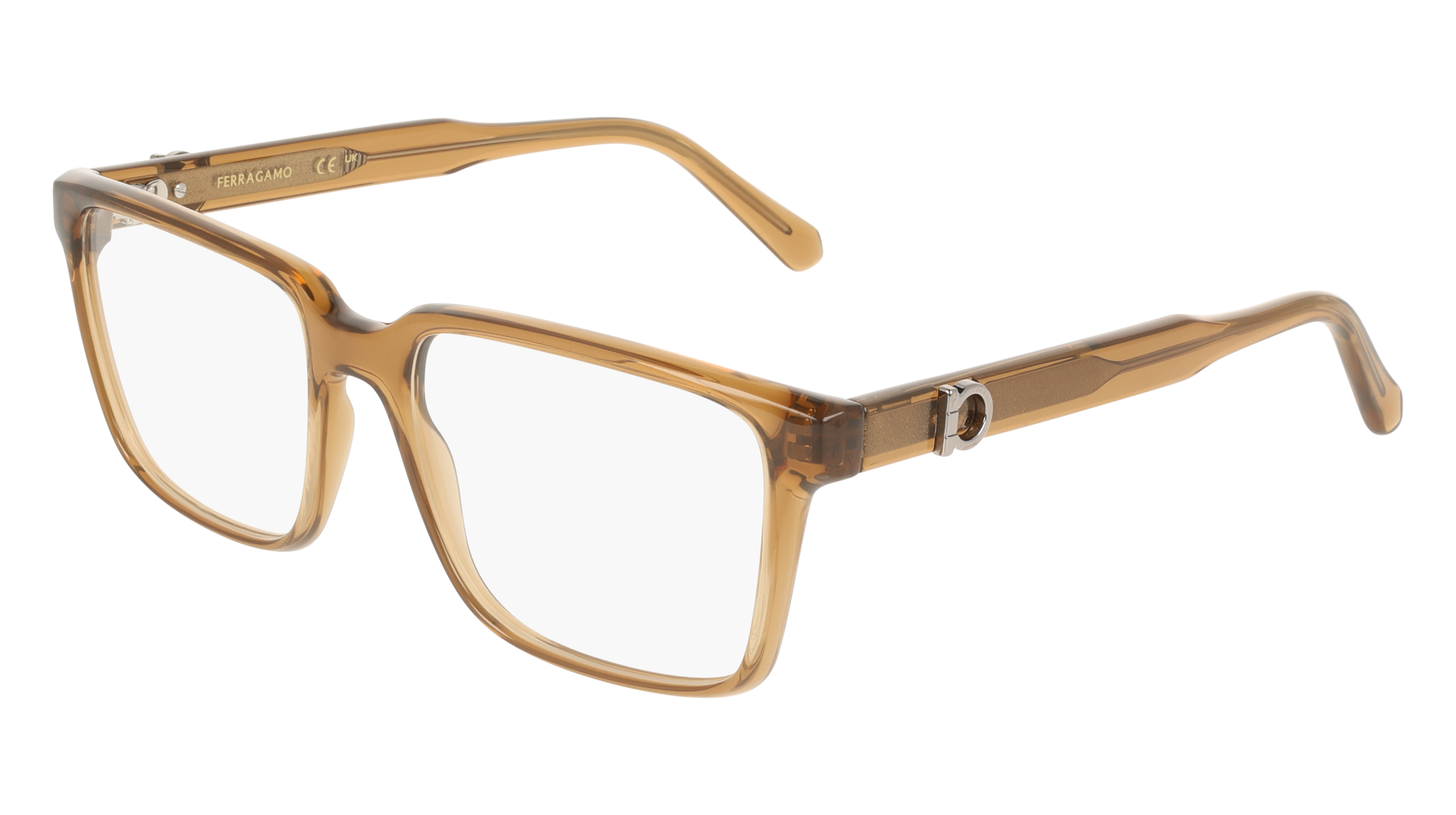Ferragamo SF3028E 278 - Transparent sand Eyeglasses | LookerOnline
