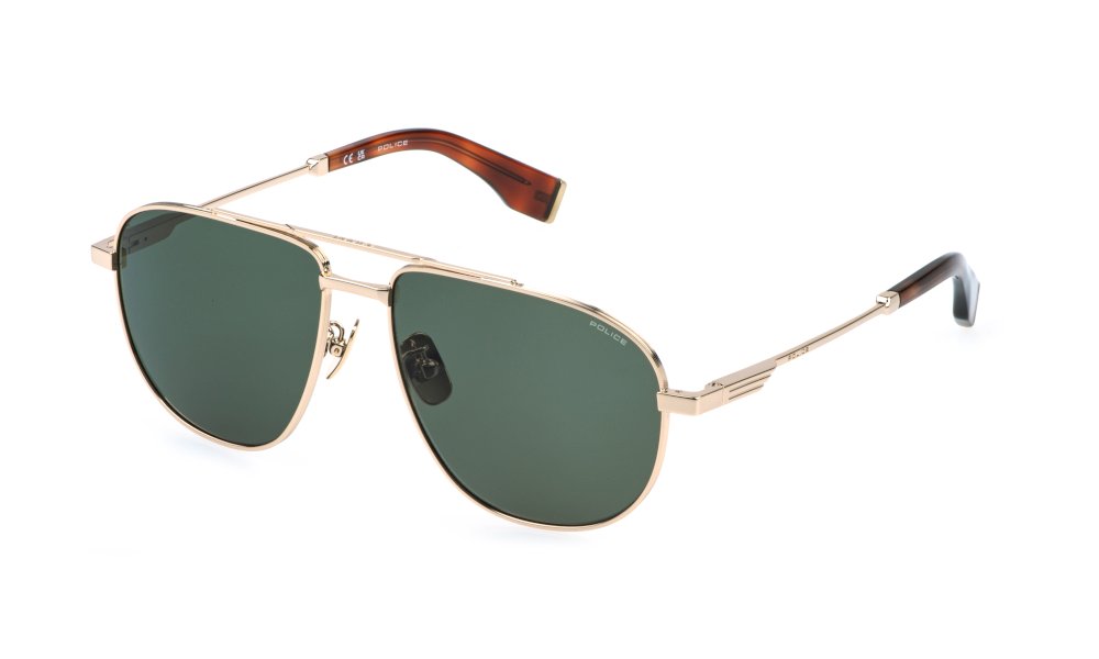 Police SPLR83 0300 Oro Rose' Lucido - Green - Sunglasses for Man