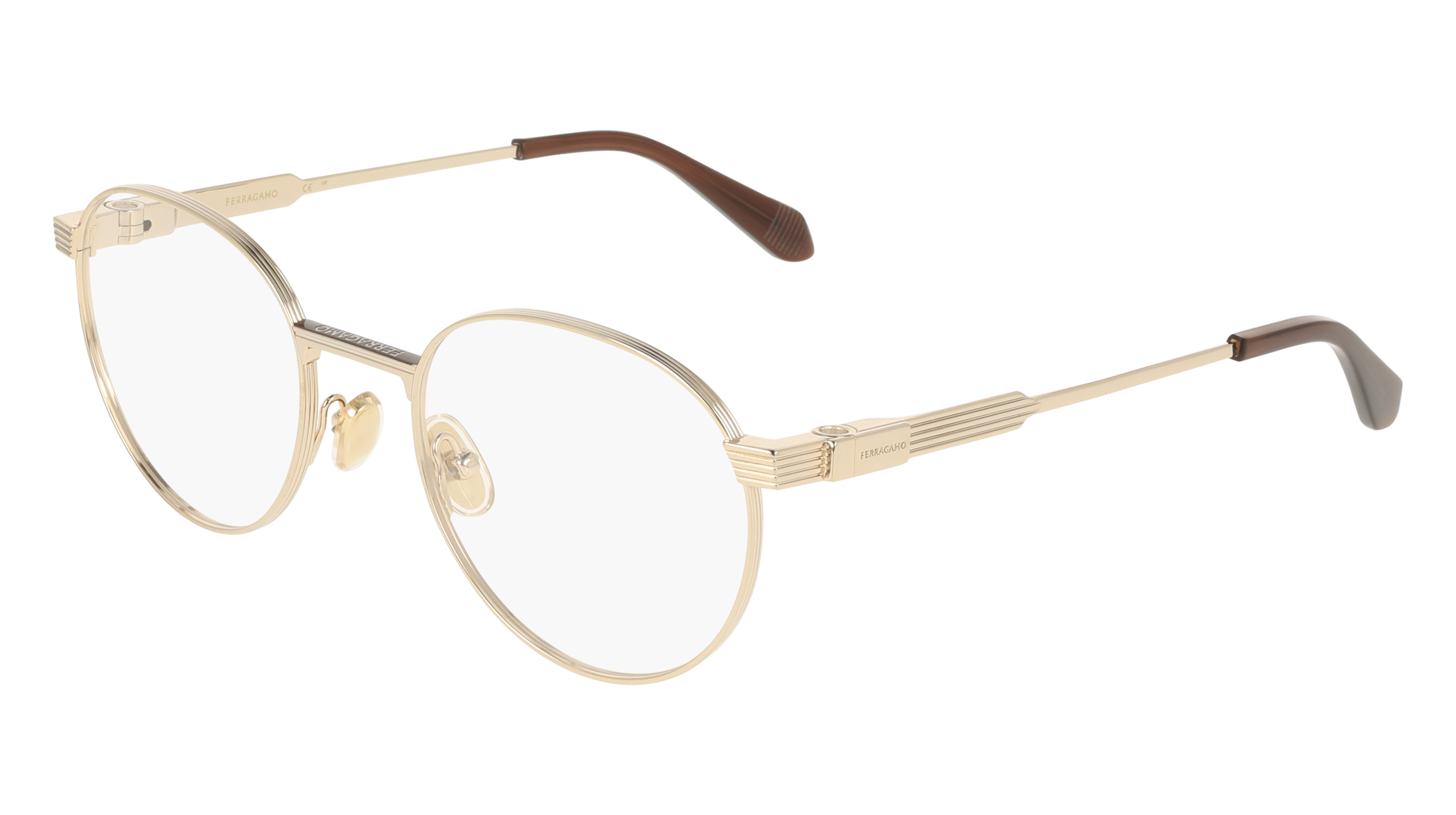 Ferragamo SF2596 710 - Gold Eyeglasses | LookerOnline
